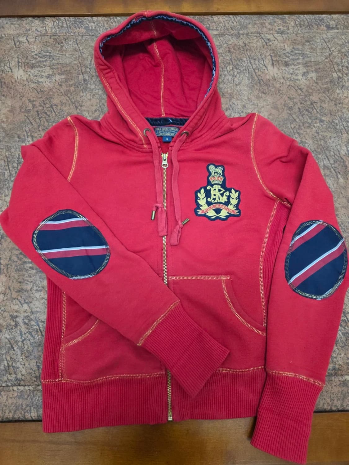 폴로진스 엘보우 패치 후드집업 S 상품이미지1