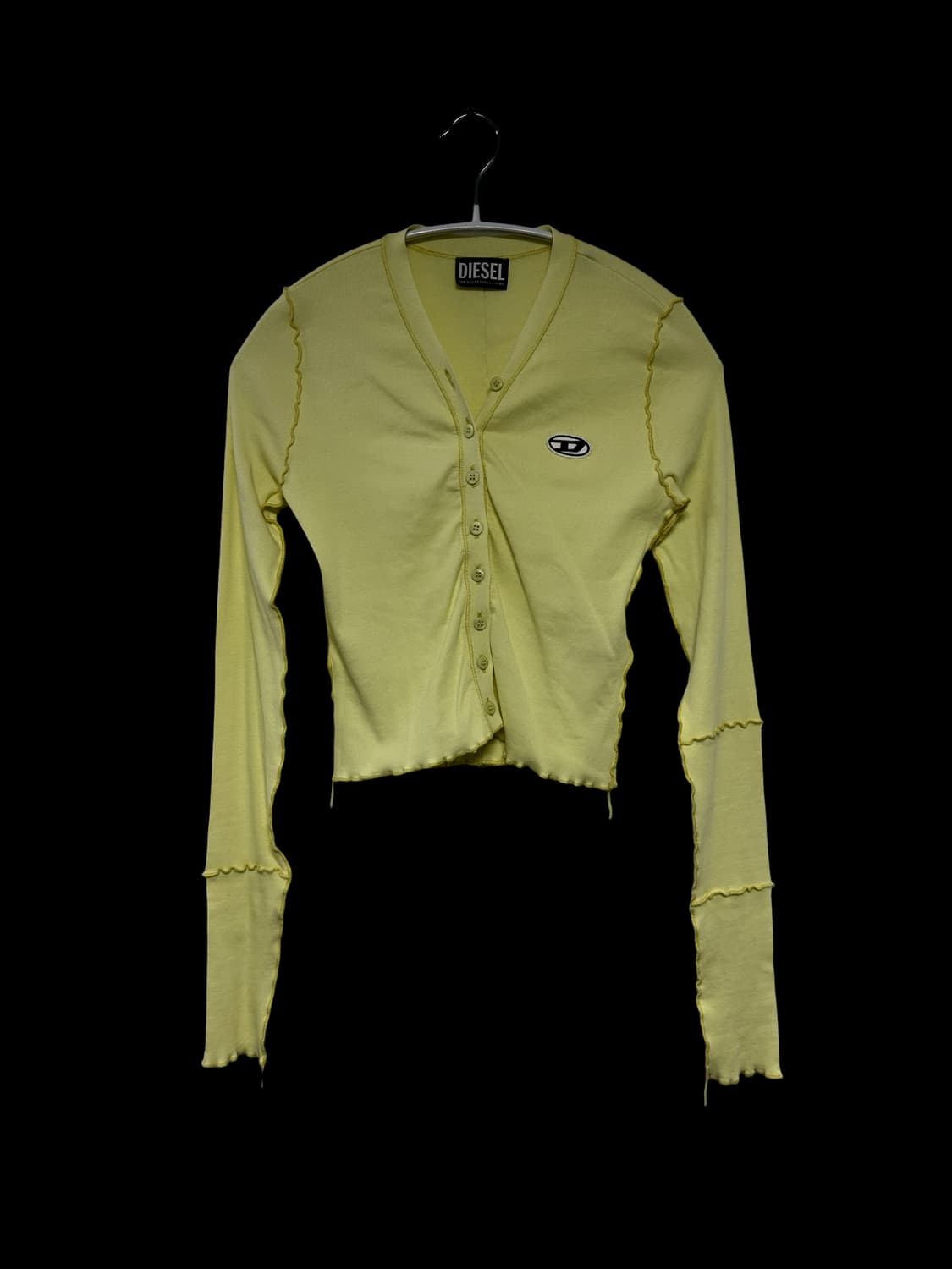 디젤 옐로우 골지 가디건 상품이미지1