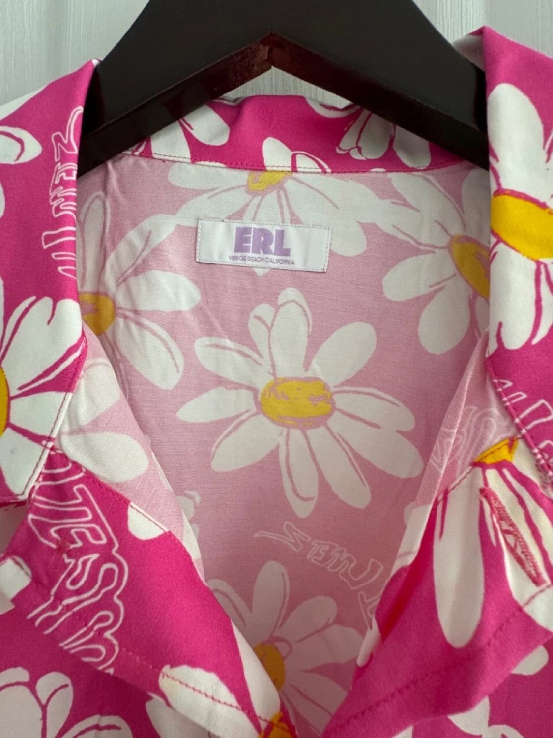  ERL 이알엘 플로럴 프린트 비스코스 셔츠 핑크 상품이미지4