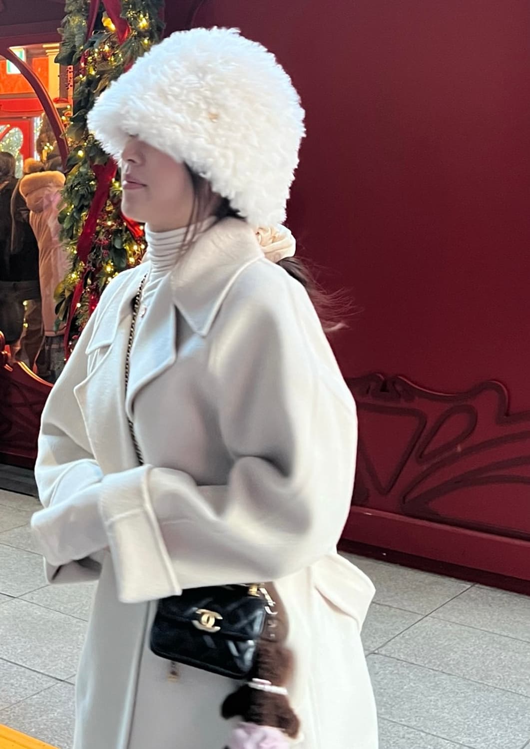 아미먼트 더비햇 아이보리 퍼 버킷햇 상품이미지1