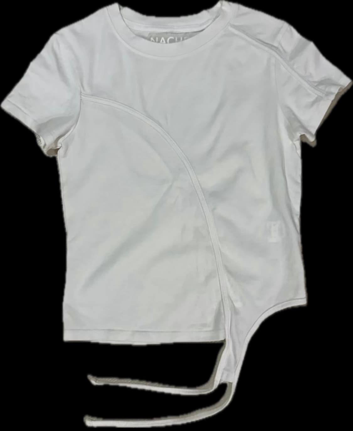 나체 Asymmetric line t-shirt ivory 상품이미지1