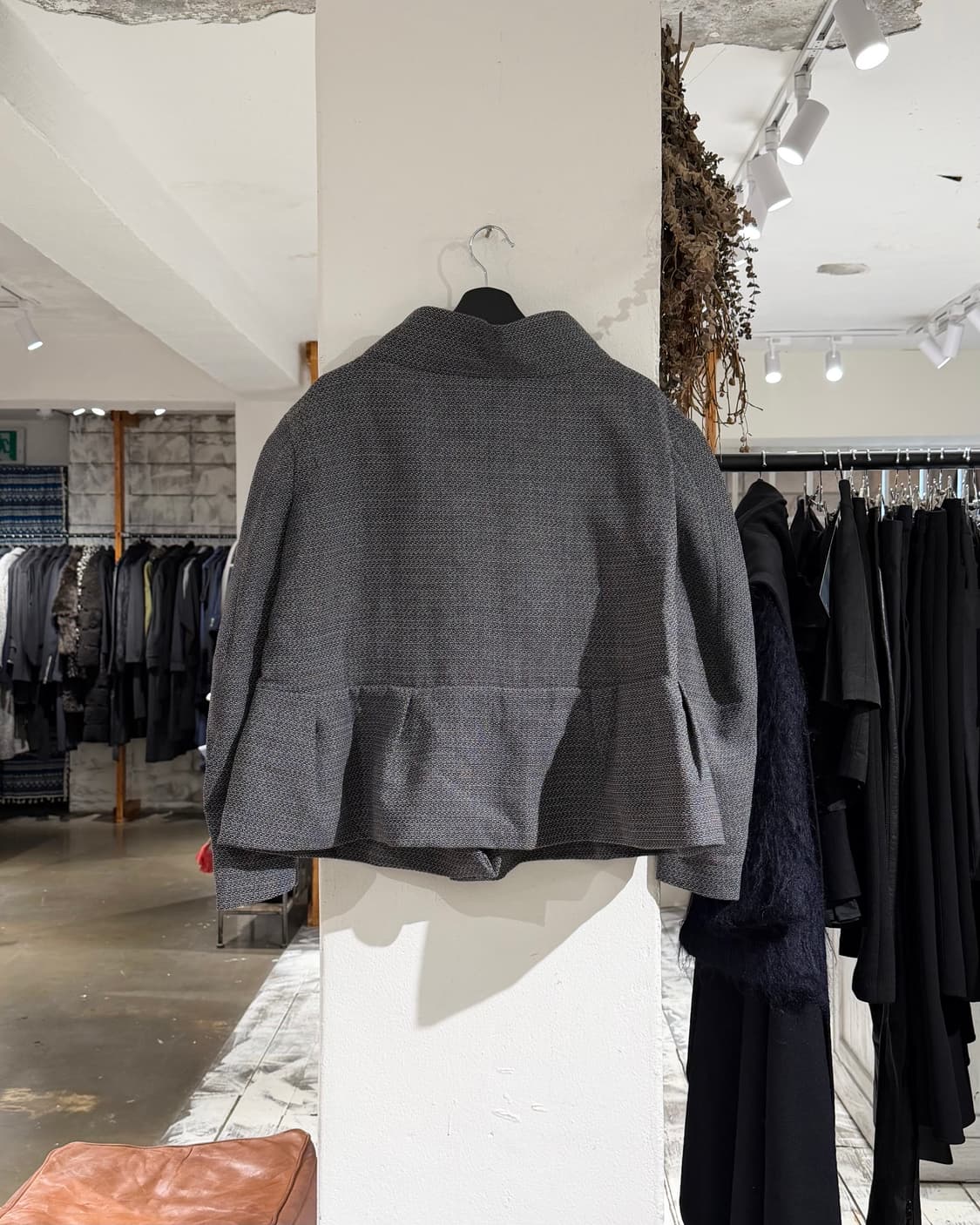 마르니 그레이 버진울 스트럭처 하이넥 테일러드 자켓 상품이미지7