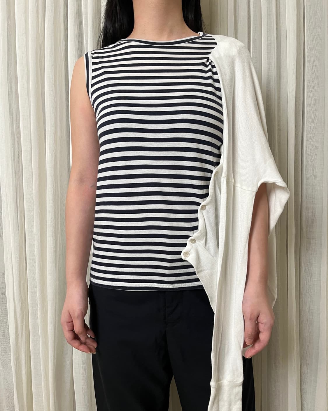 엔폴드 도킹 슬리브리스 탱크탑 enfold layered tank top 상품이미지7