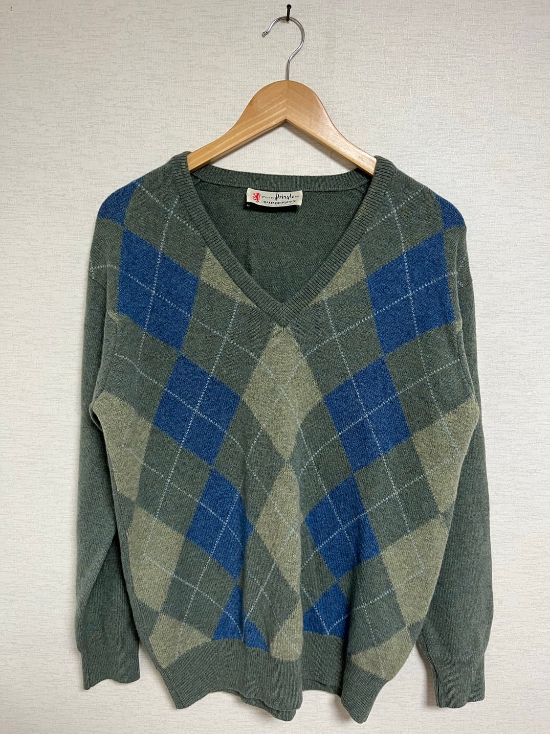 프링글오브스코틀랜드 아가일 브이넥 니트 상품이미지1