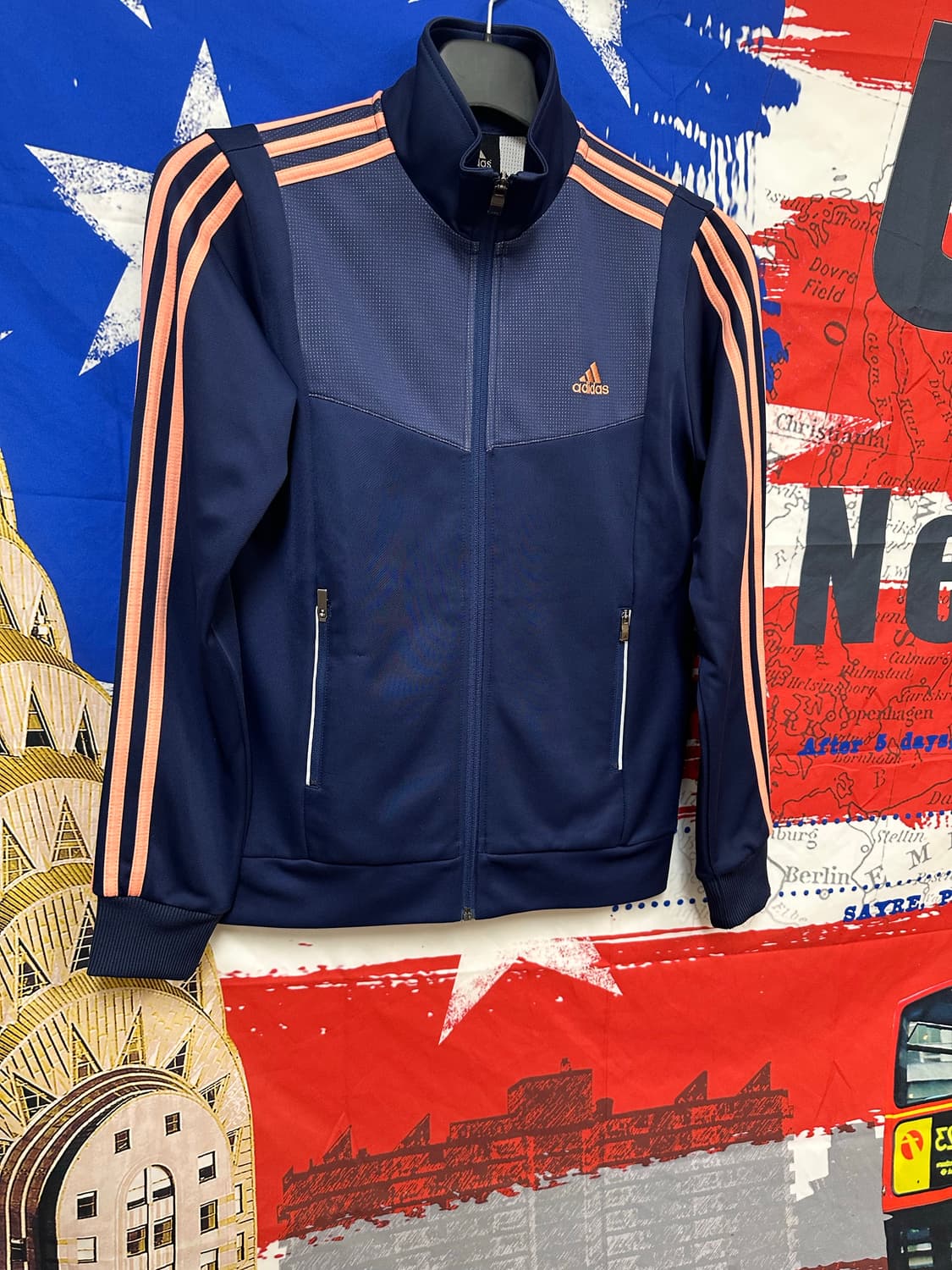 s급 아디다스 핑크 삼선트랙탑 져지 s90 상품이미지3