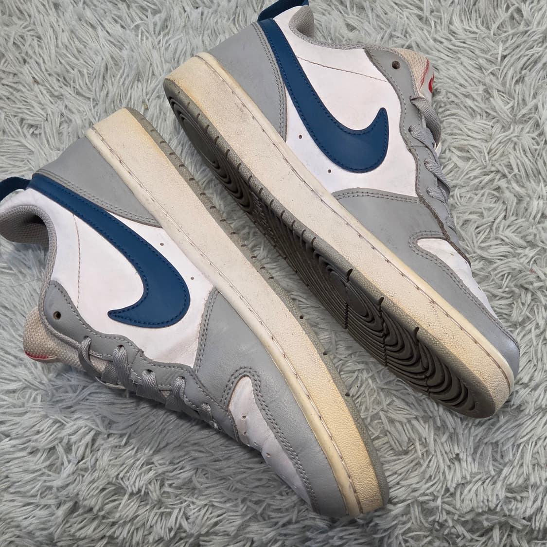 7q-27:나이키 코트 버로우 로우 화이트/그레이 블루 (24cm) 상품이미지7