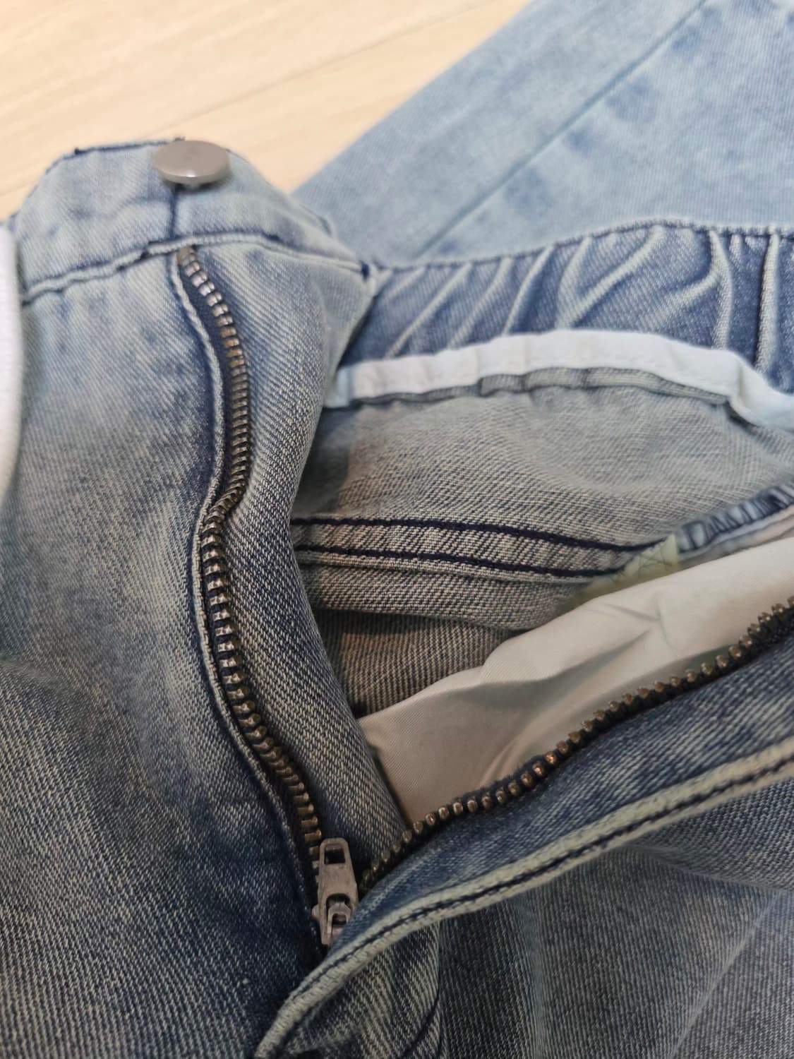 연청 데님 와이드 팬츠 (밴딩) 상품이미지3