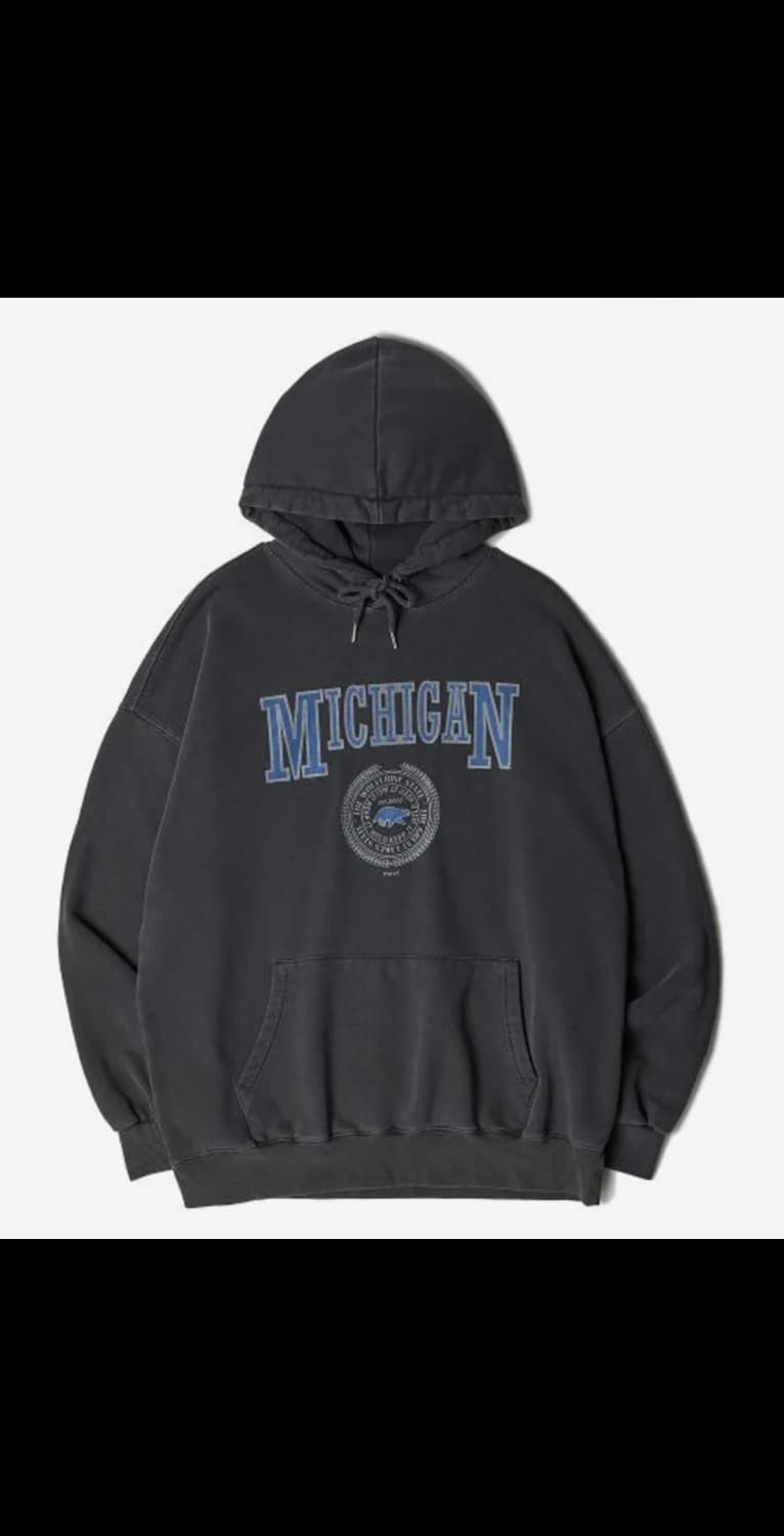 미시간 후드티  차콜 L 상품이미지2