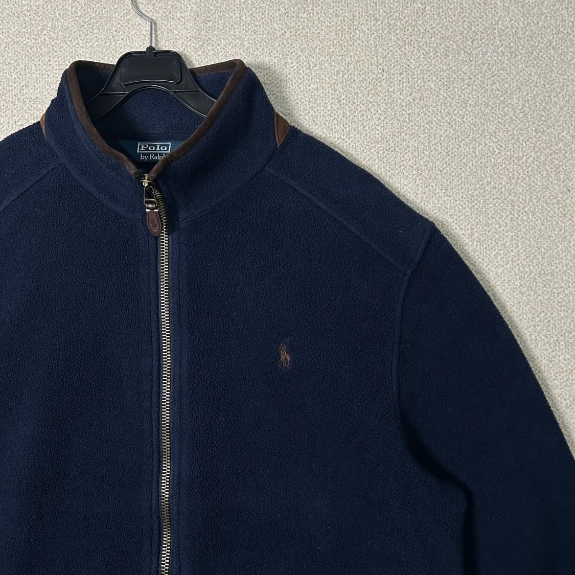 (XL) 90s 폴로 랄프로렌 네이비 플리스 집업 자켓 상품이미지3