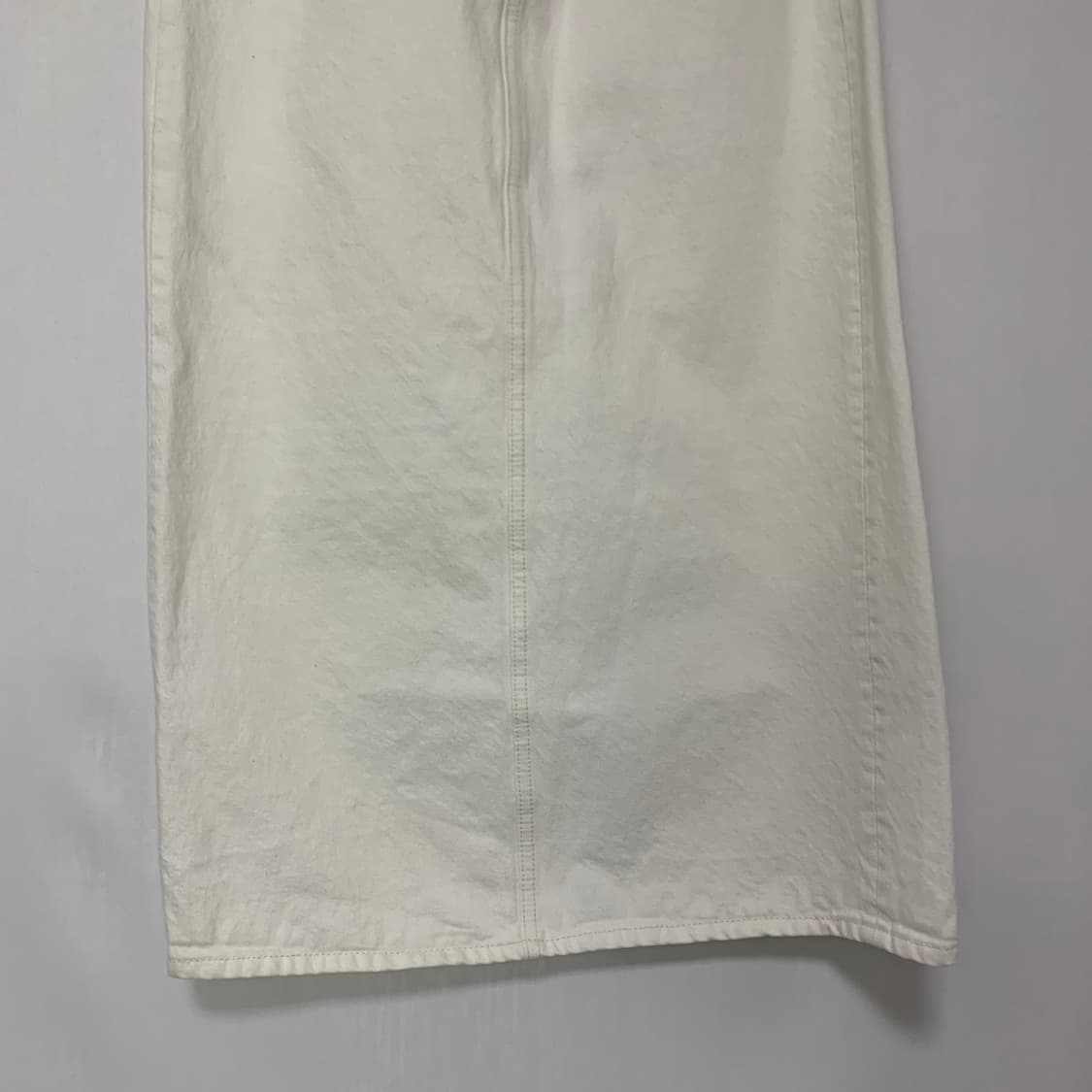 리바이스 화이트 아이보리 데님 트임 롱 스커트 25인치 빈티지 치마 상품이미지3