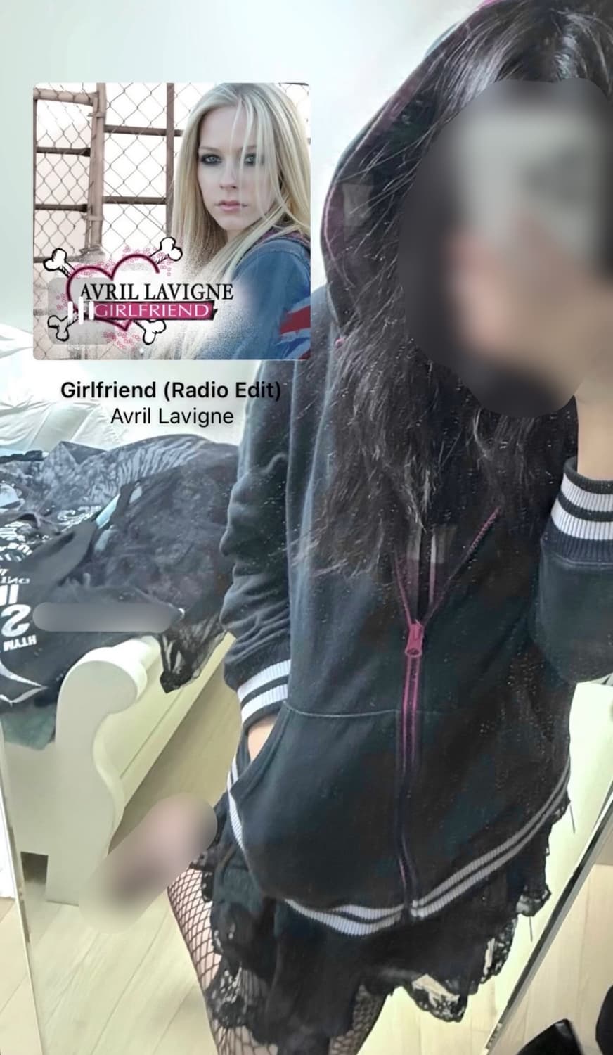 pink plaid layered zip-up 상품이미지2