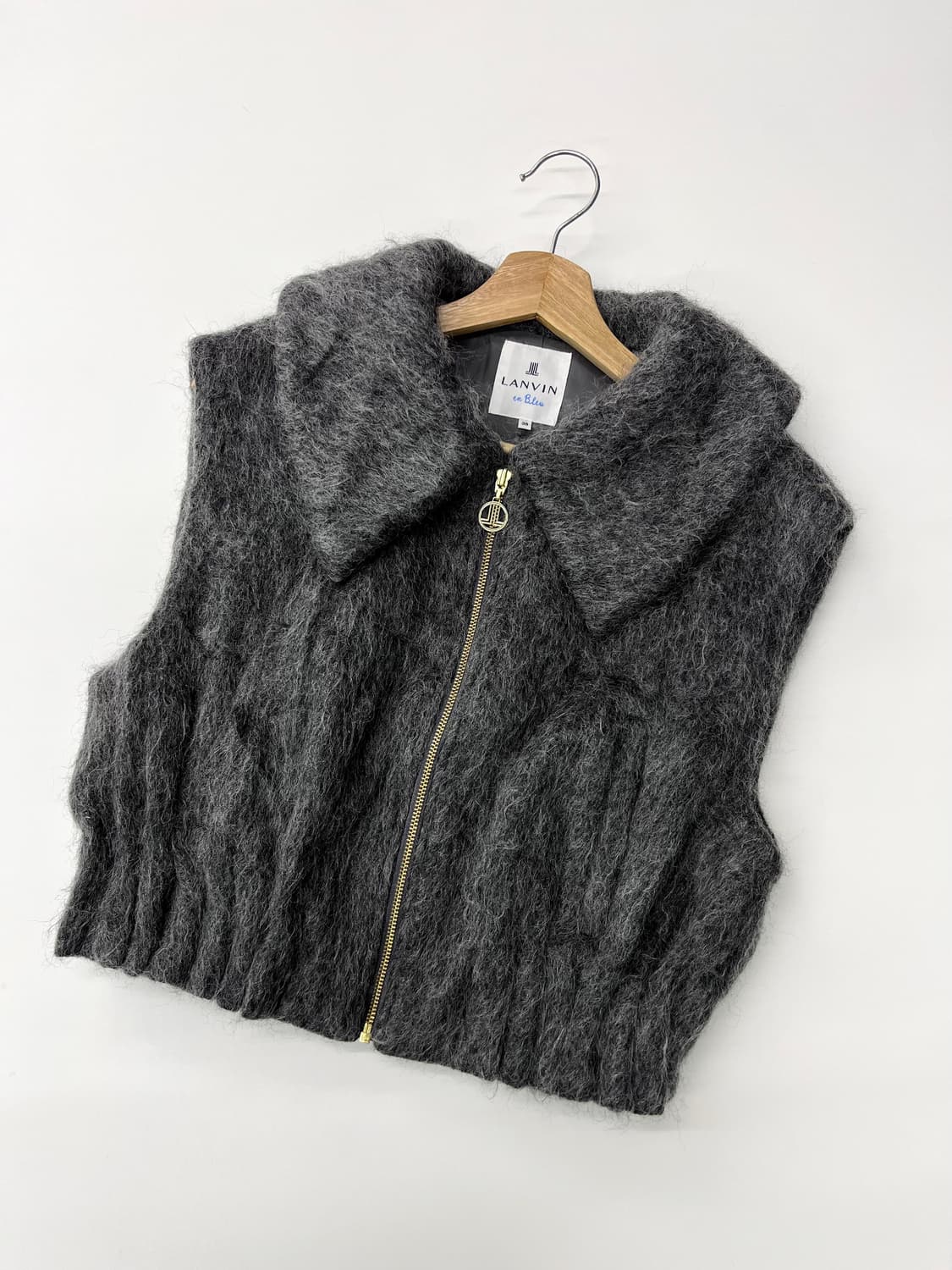 Lanvin 랑방 그레이 울 퍼 베스트 상품이미지2