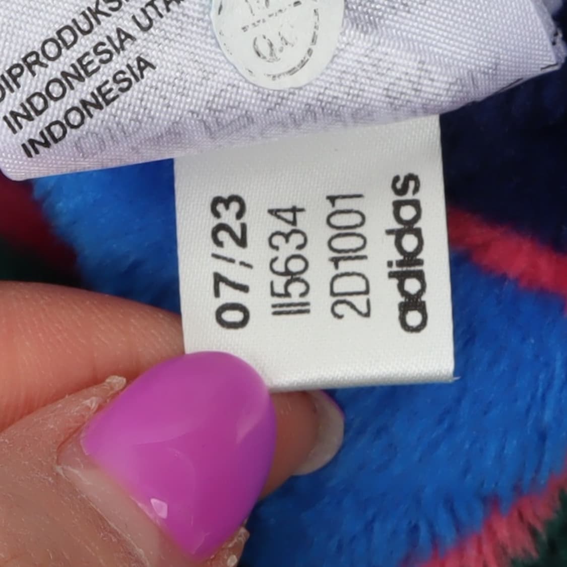 아디다스 아가일 체크 퍼 플리스 스웻셔츠 상품이미지10