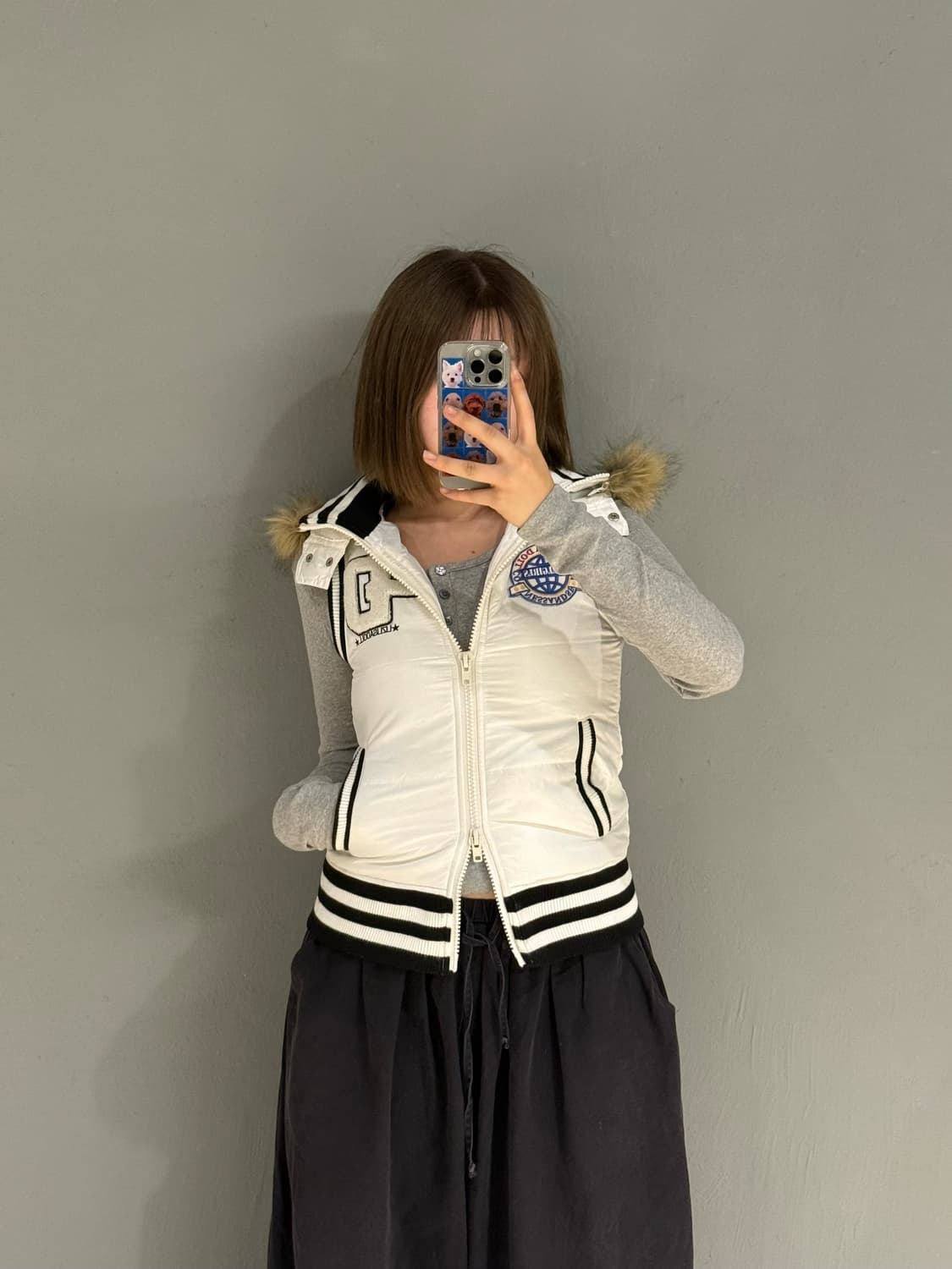 Liz lisa doll hood fur padding vest 상품이미지2