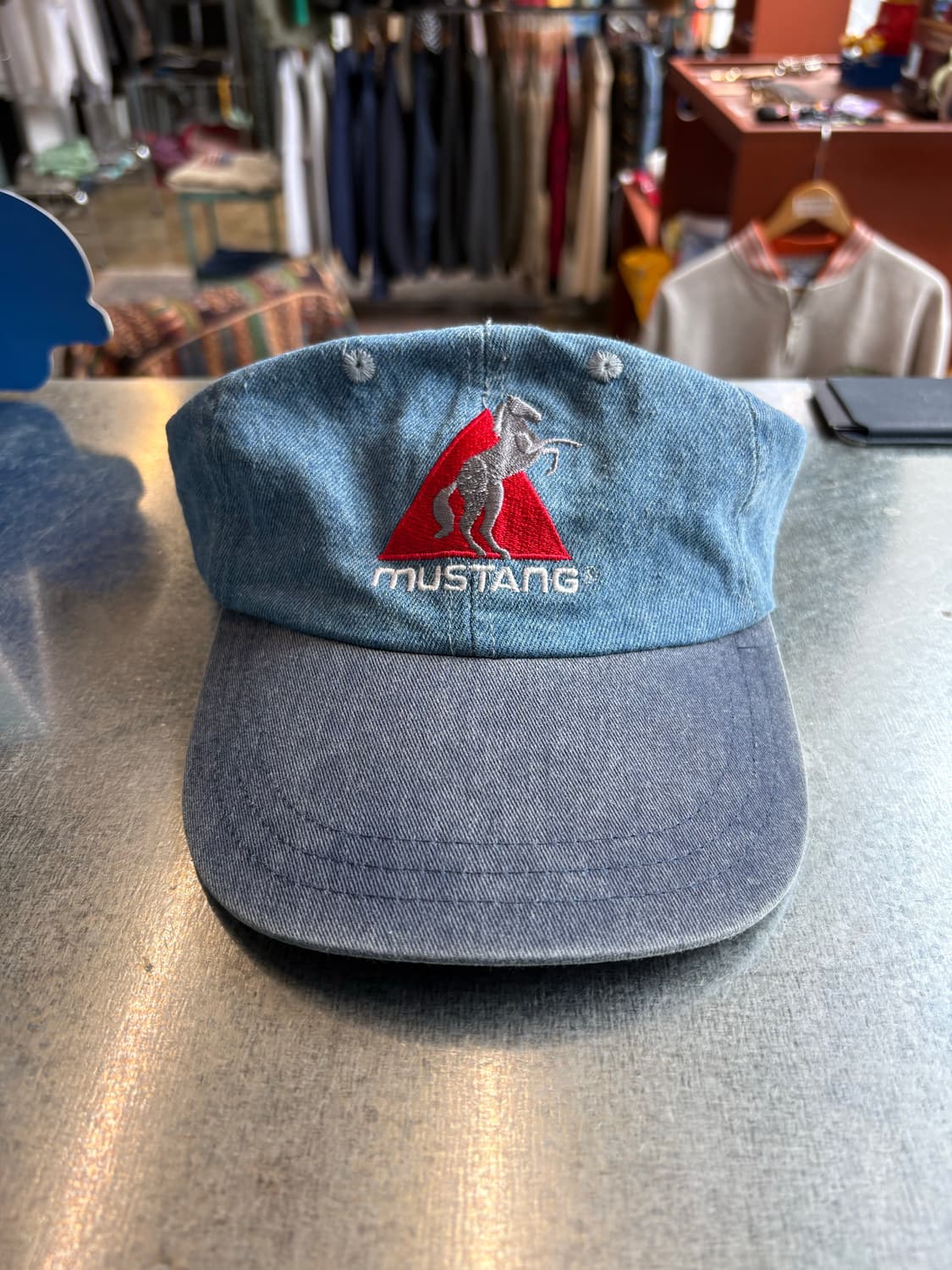 머스탱 자수 데님 빈티지 캡 상품이미지2