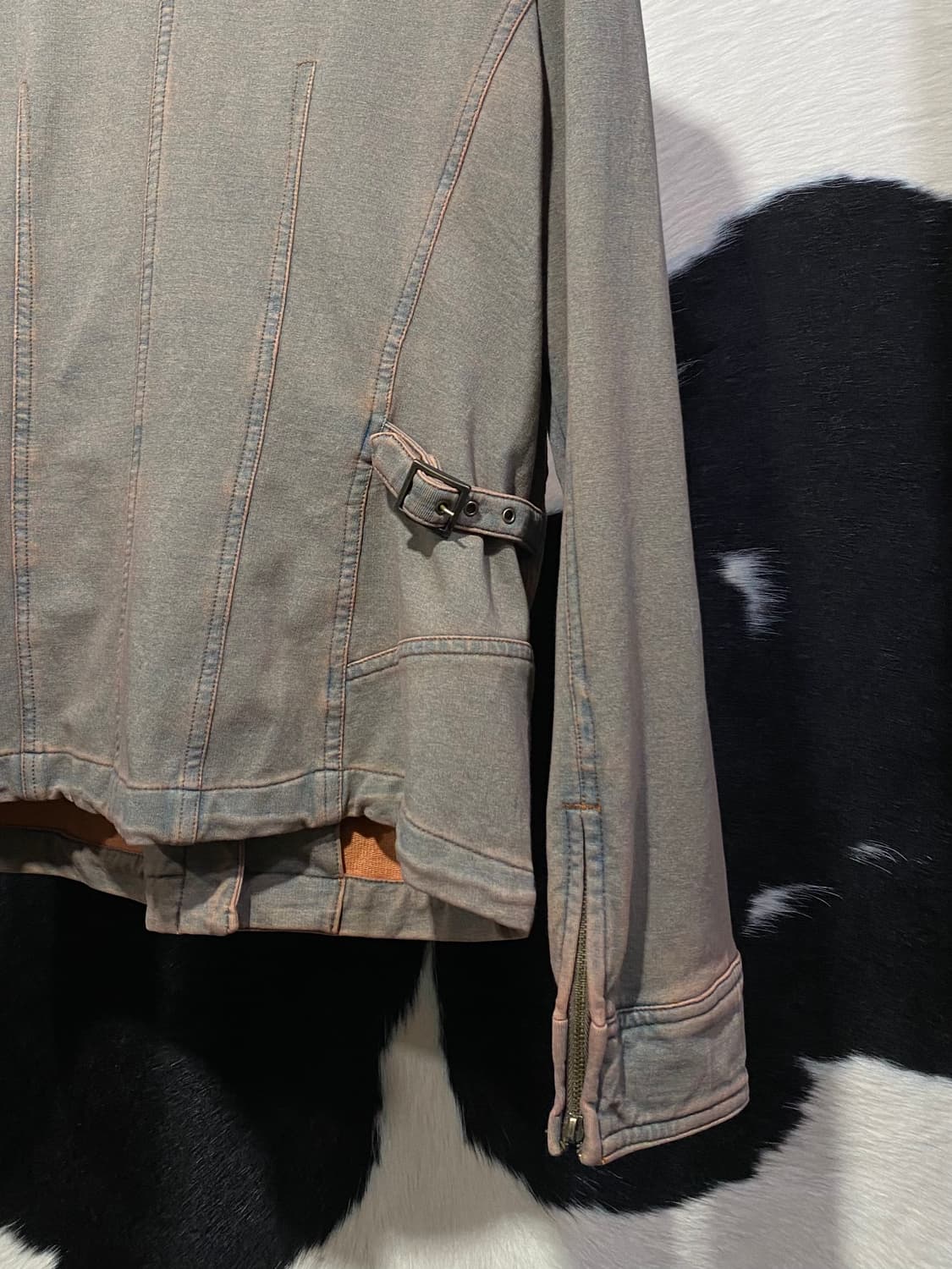 Japanese vtg 넥버클 워싱 하이넥 자켓 상품이미지6