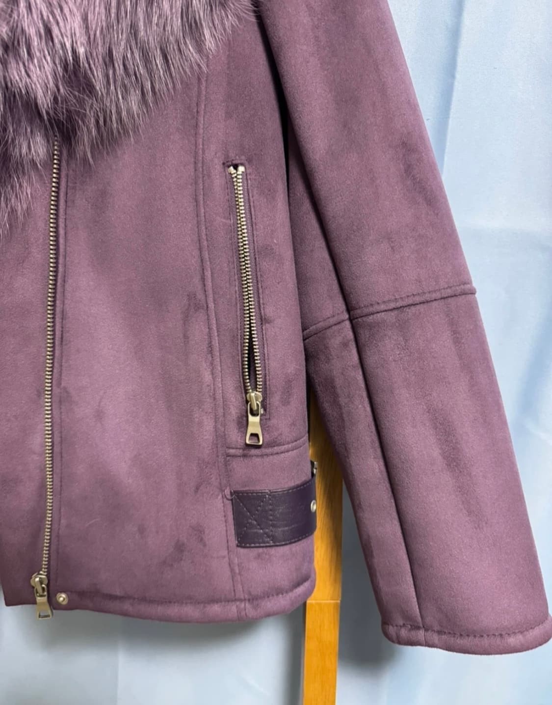 퍼카라 무스탕 바이올렛 퍼플 라이더자켓  55 씨티지 상품이미지3