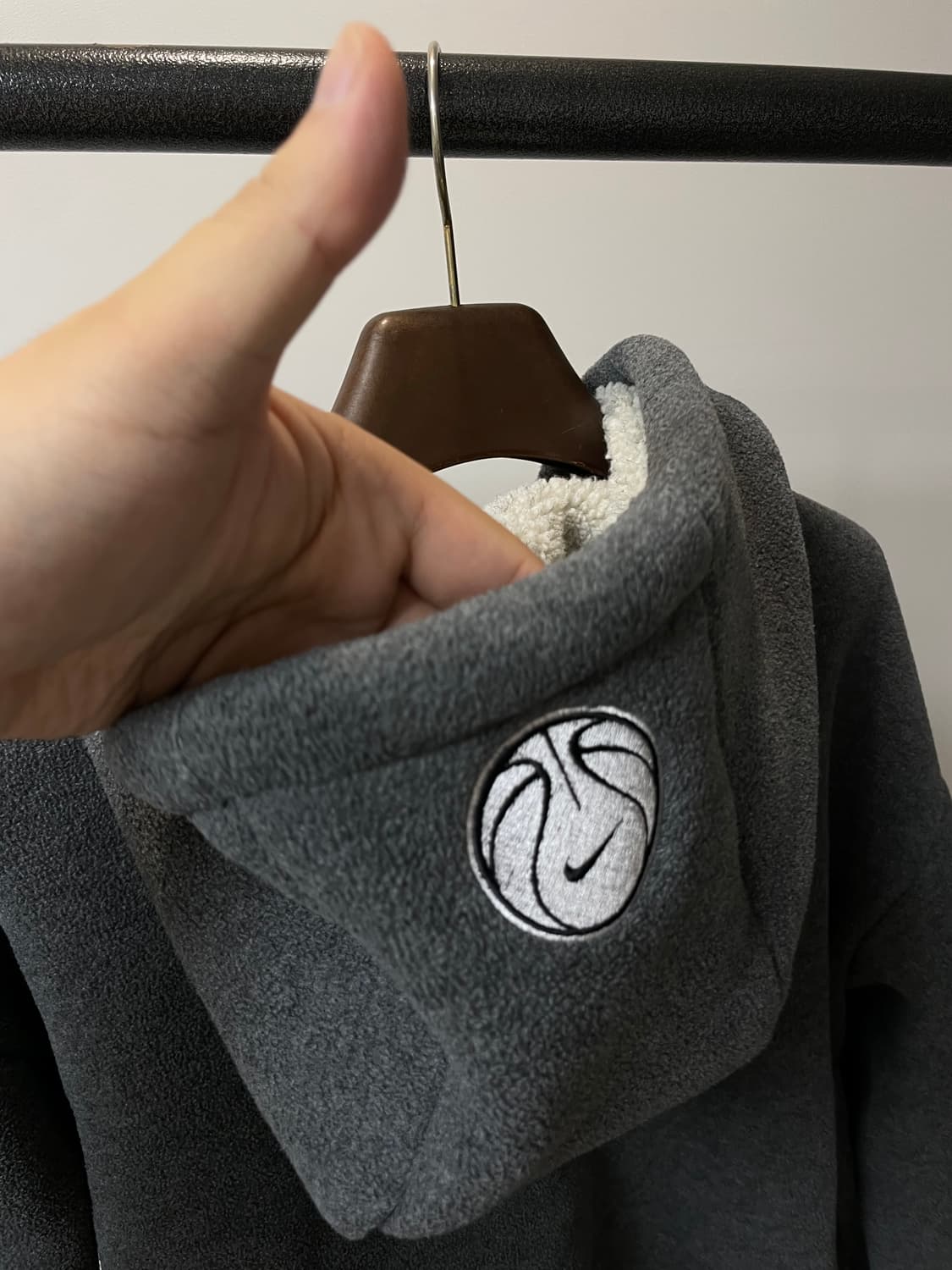 (XL) 나이키 02 스우시 베스킷볼 쉐르파 후리스 후드 자켓 상품이미지3