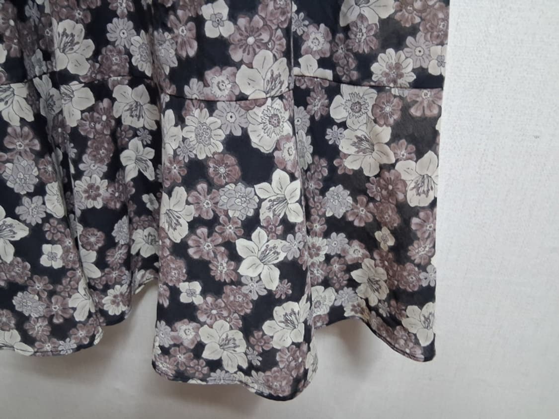 FREAKS STORE 일본수입 갈색 플로랄 플레어롱스커트 밑단 머메이드 상품이미지4