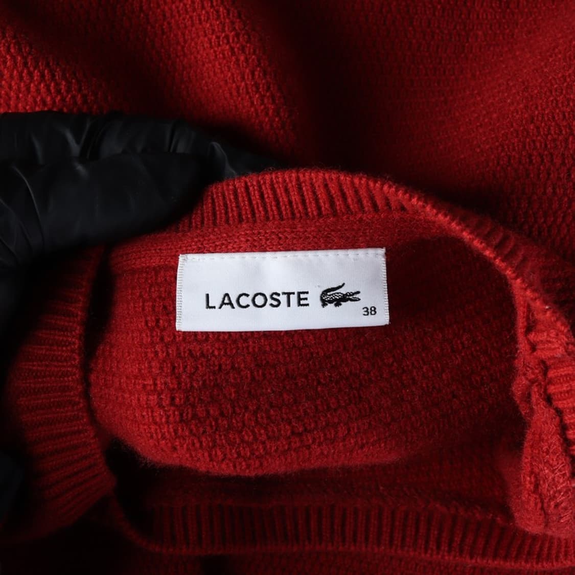 라코스테 여성 자수 로고 레드 울 니트 38 상품이미지5