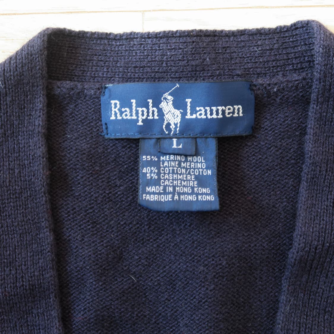 빈티지 폴로 랄프로렌 울 아가일 체크 가디건 상품이미지3