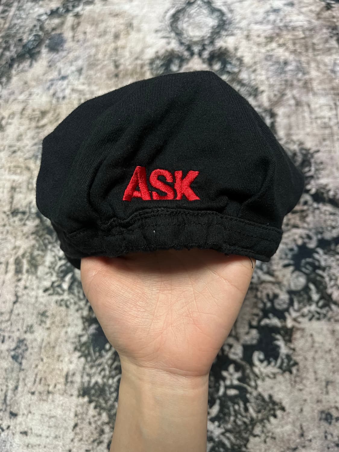 (착샷O)ASK 펑크 레터링 스터드 헌팅캡 상품이미지4