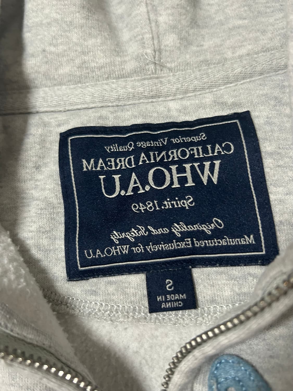 유일매물 후아유 대장 그레이 블루 투웨이 후드집업  상품이미지2