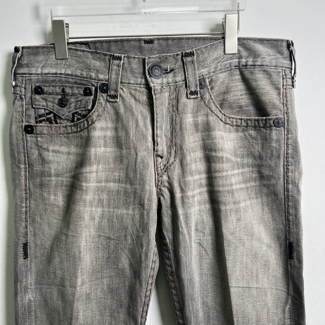 트루릴리전 릭키 그레이 워싱 데님 팬츠 34 상품이미지3