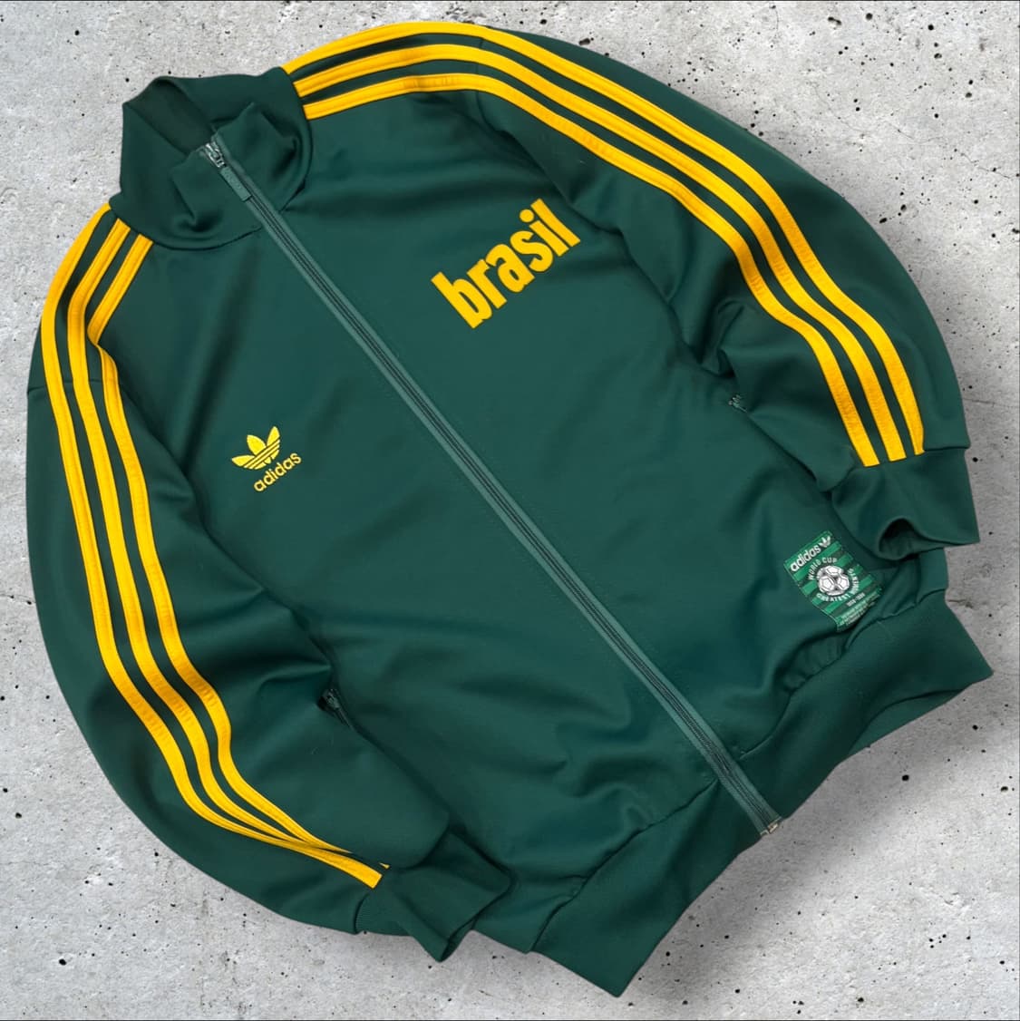 [95] 05s 아디다스 브라질 트랙탑 져지 집업 노초 D742 상품이미지1