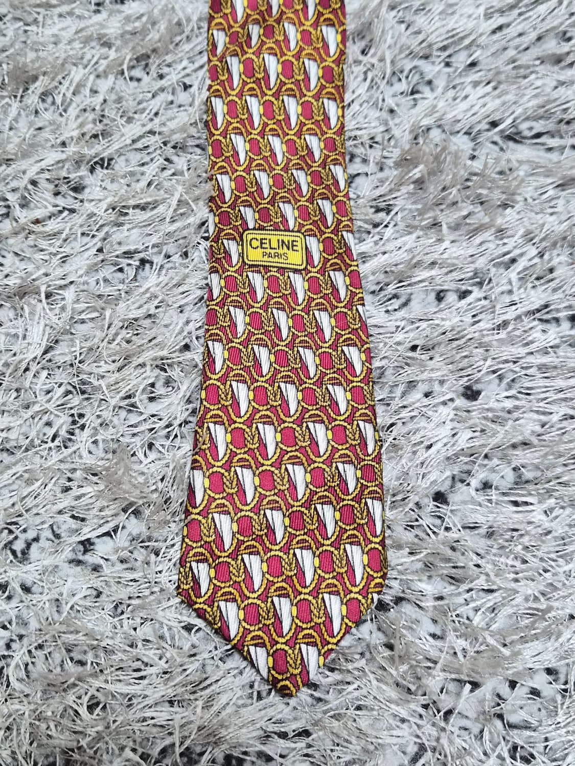 셀린느Celine 금장로고 패턴 넥타이 Free - N39 상품이미지7