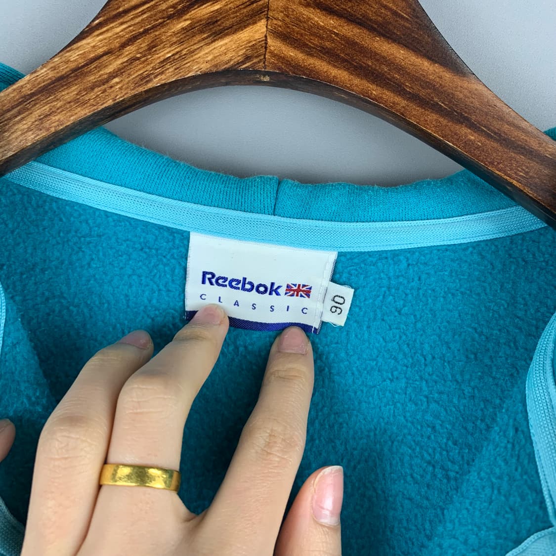 리복 스펠아웃 아쿠아블루 후드집업 상품이미지5