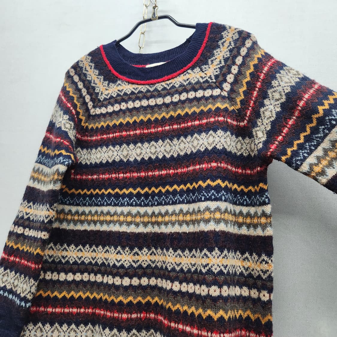 써스데이아일랜드 페어아일 패턴 니트 S(M) 상품이미지3