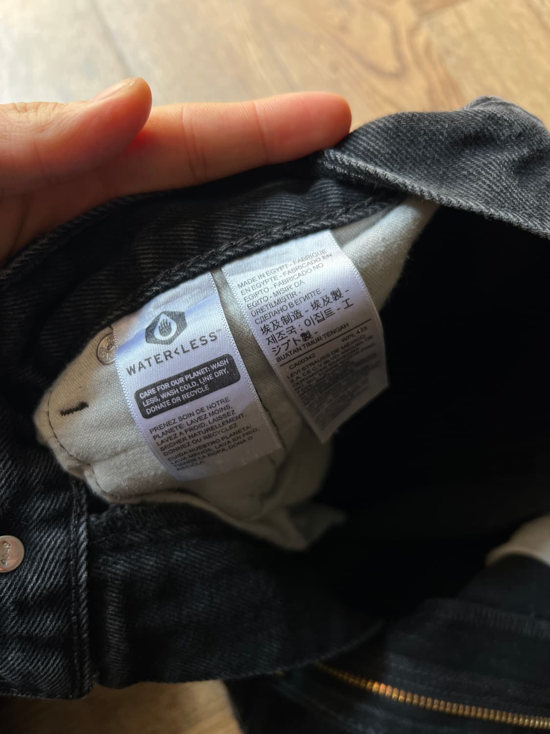 [36]리바이스 505 블리치드 흑청 데님 팬츠 상품이미지7