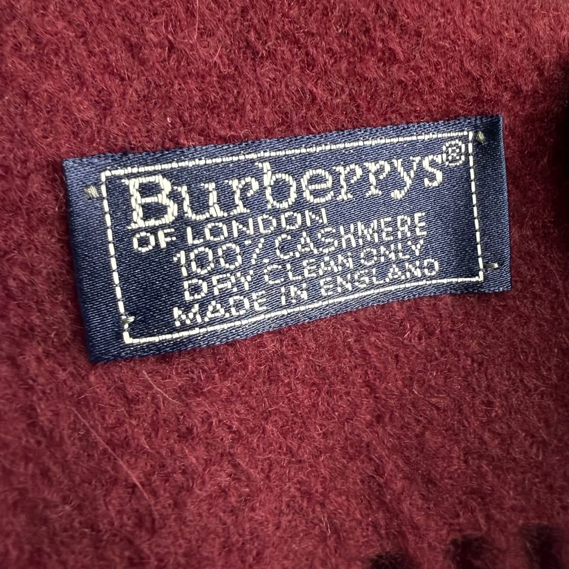 [캐시미어 100%/컨디션 중] 버버리 버건디 목도리 머플러 숄 상품이미지2