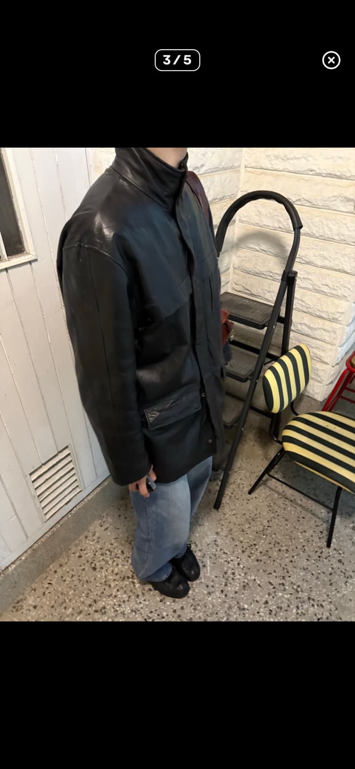 vtg lambskin snap carcoat 상품이미지3