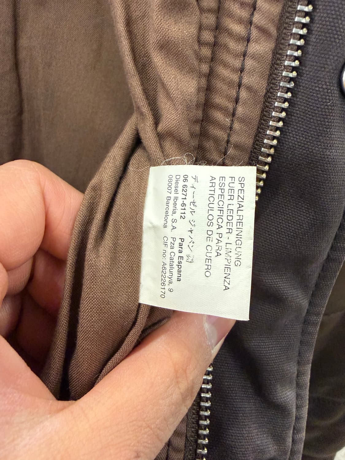 디젤 레더 니들워크 디테일 블루종 타입 재킷 S 상품이미지7