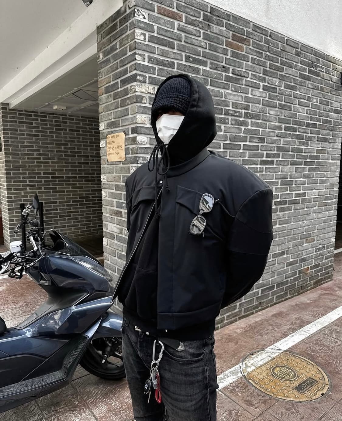 [os] 논노드 padded 패디드 크롭 라이더 자켓 상품이미지1