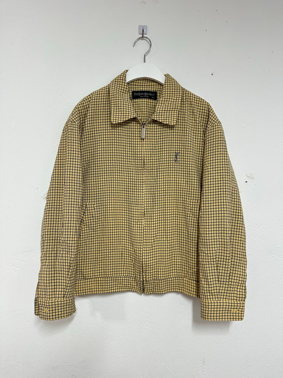 YSL 입생로랑 체크 블루종 자켓 상품이미지1