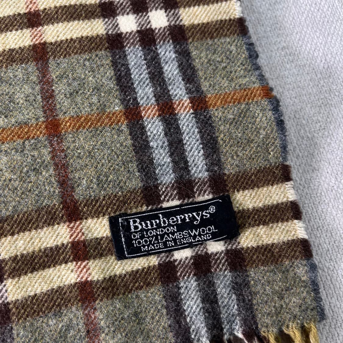 버버리 노바체크 램스울 그린 머플러  상품이미지3