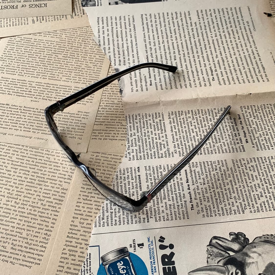 850 데드스탁 빈티지안경 리바이스 블랙 뿔테 픽키안경 상품이미지6