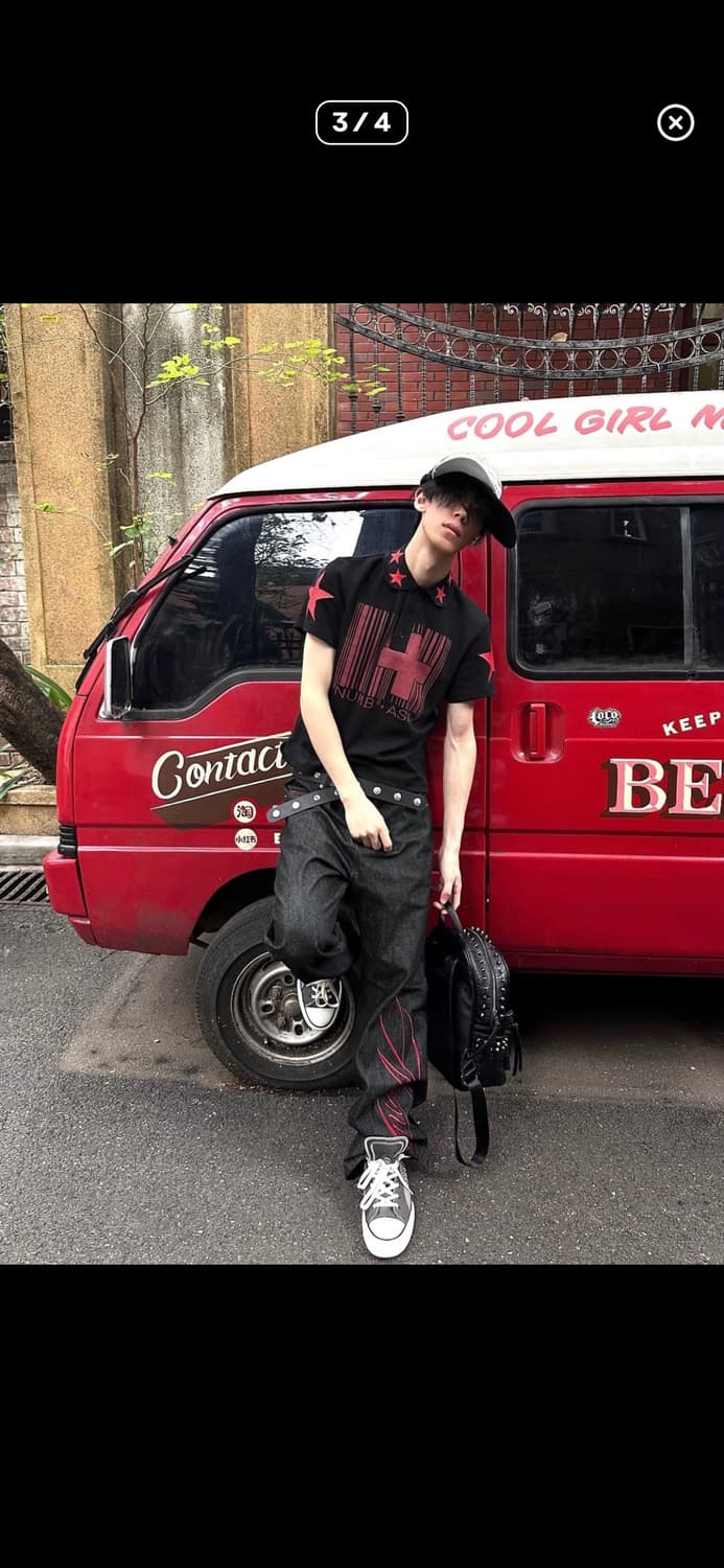 Cross stripe polo 상품이미지3
