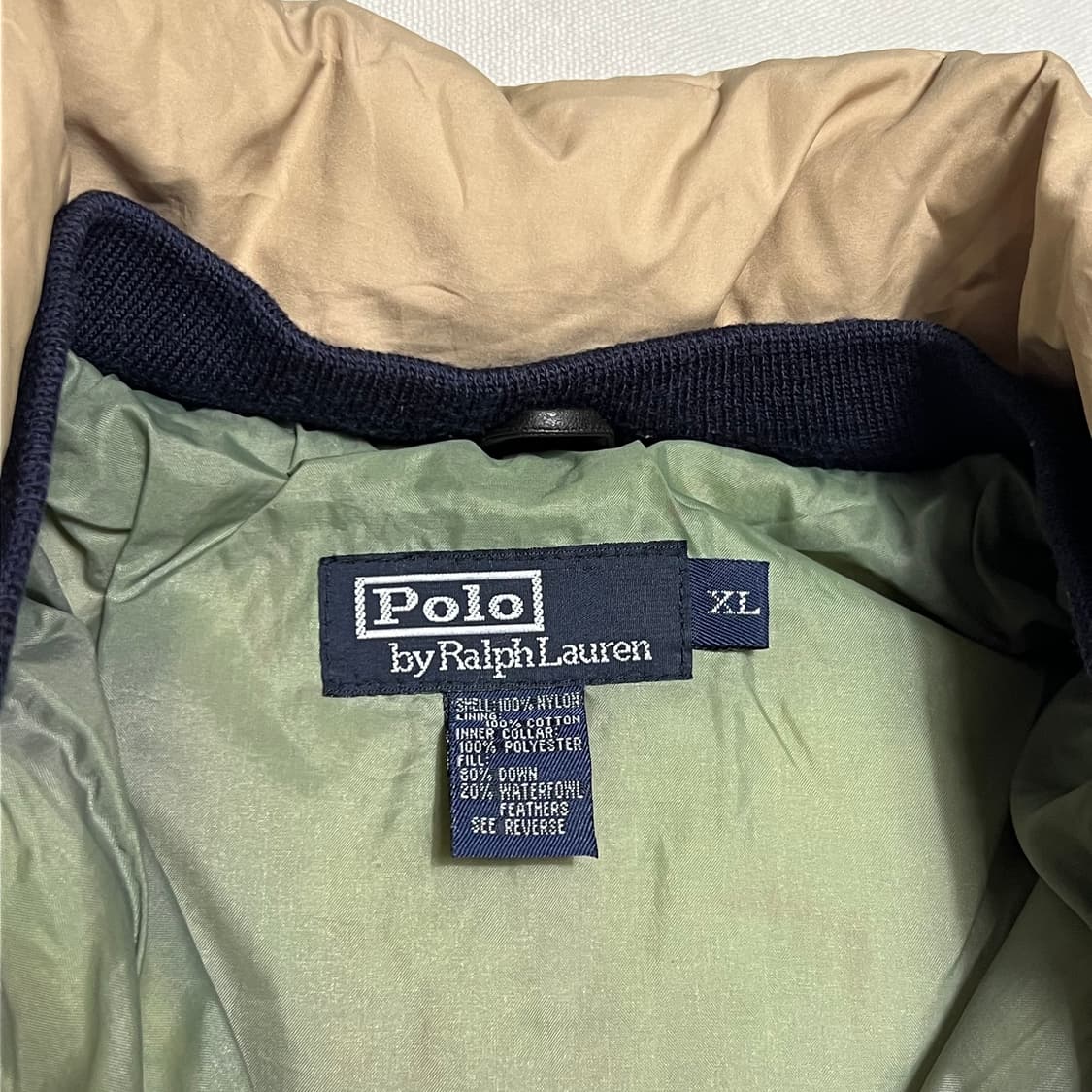 XL 폴로랄프로렌90’s 베이지 푸퍼 패딩 상품이미지4