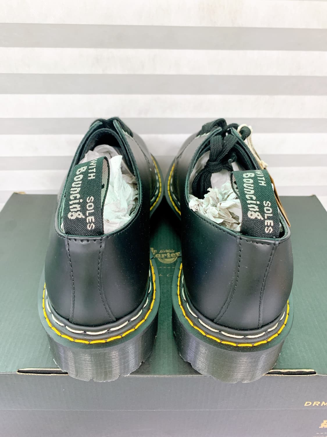 (새상품)닥터마틴X릭오웬스 남성 블랙 레이스업 더비슈즈 상품이미지5