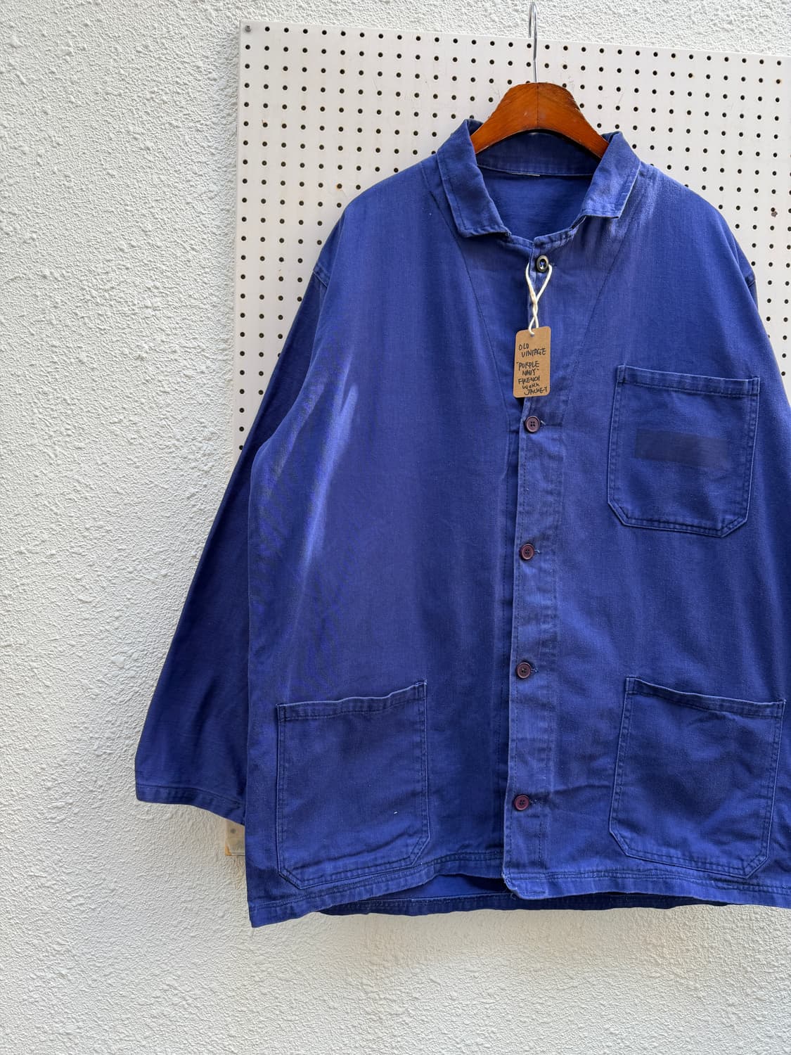 OLD VINTAGE WASHED BLUE FRENCH 프렌치워크자켓 상품이미지4