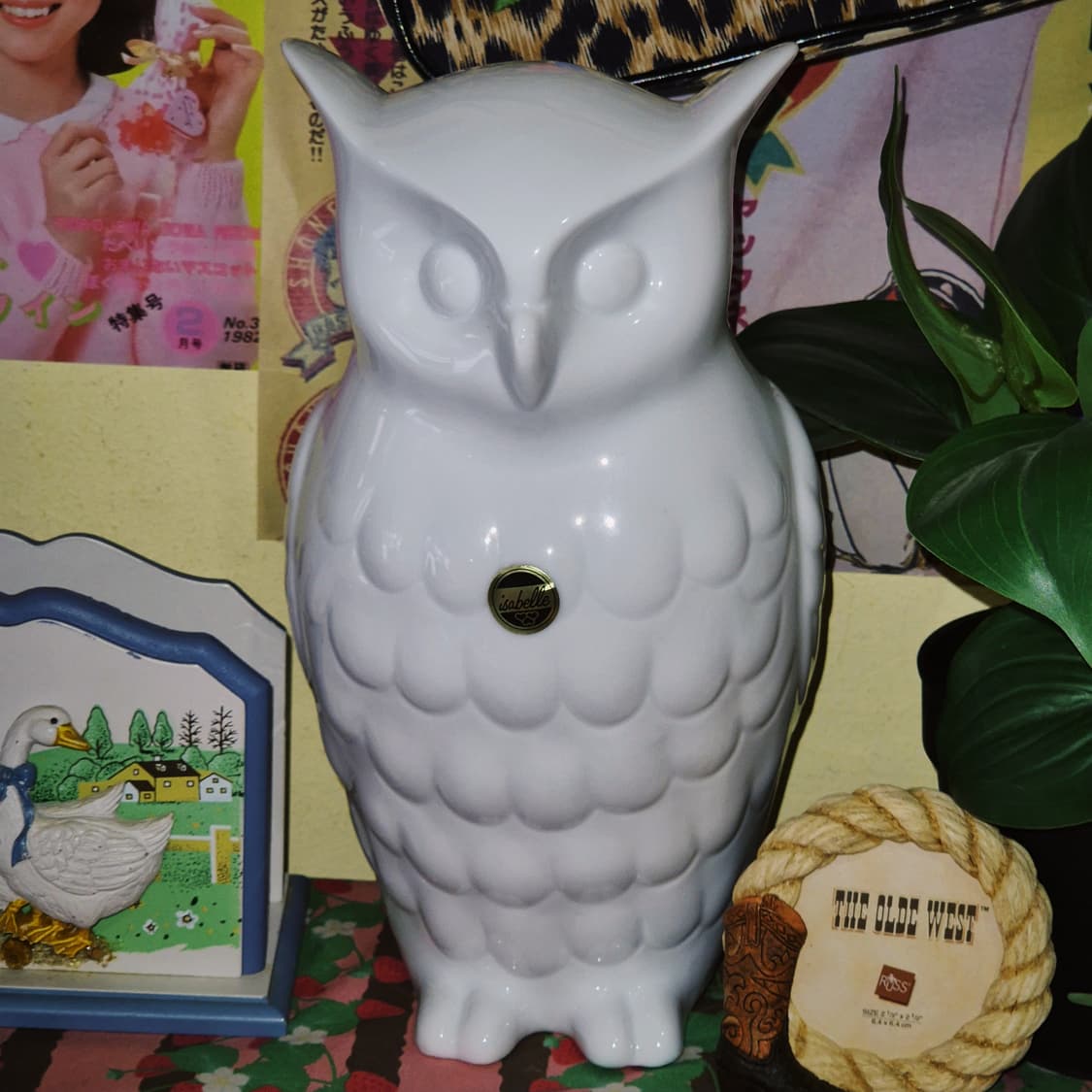 90s 이사벨레 올빼미 포셀린 아트 탁상 조명 상품이미지10