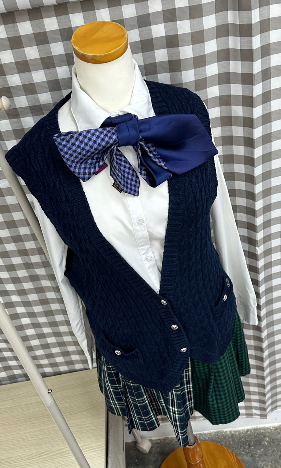 🔮괴짜 고갸루 코디세트🔮체크 포인트 하이틴 스쿨 일본 교복 넥타이 상품이미지4