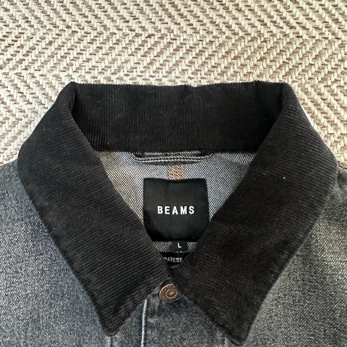 BEAMS loose denim coverall jacket 상품이미지3