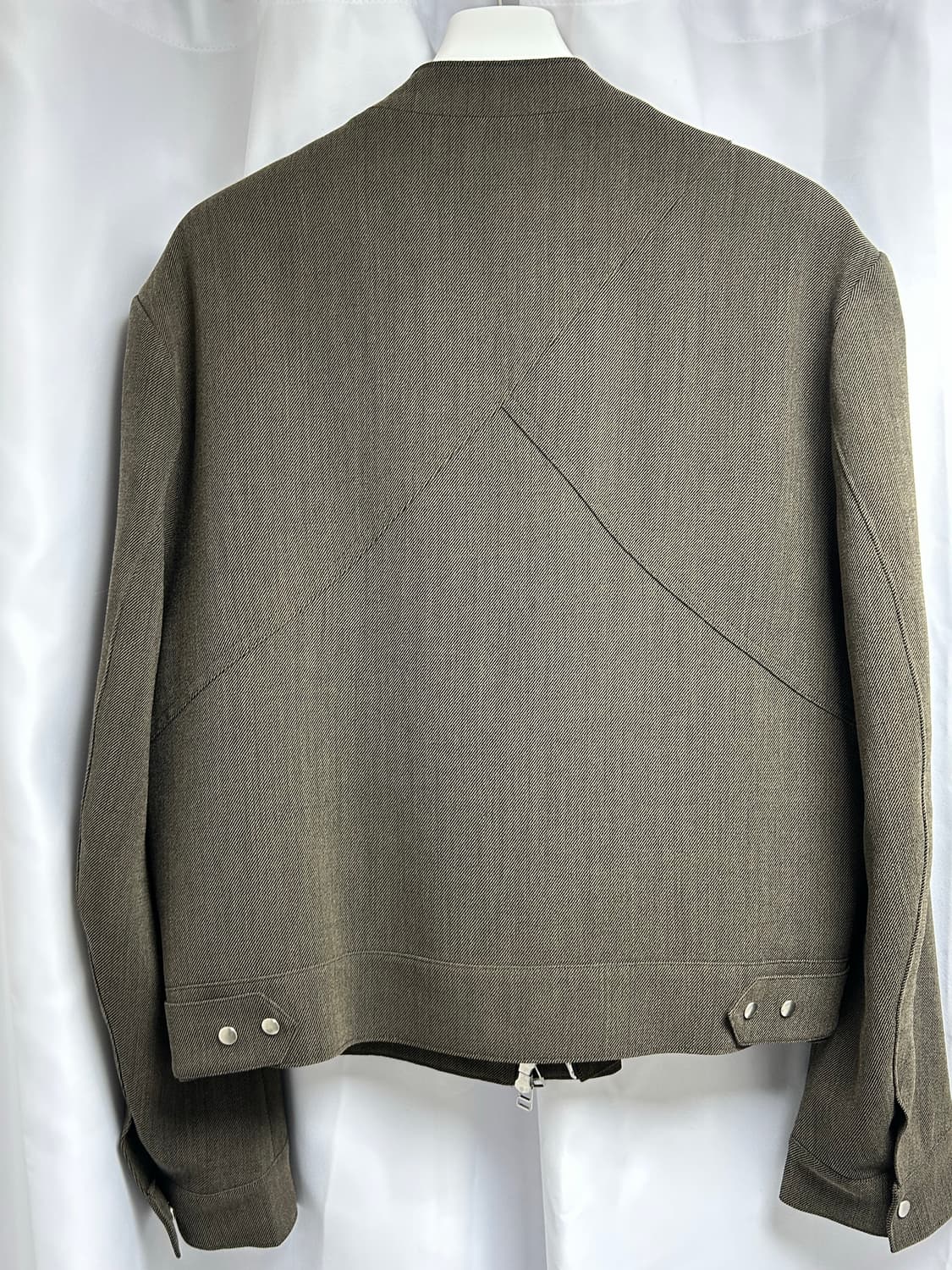 웨이비니스 앱 레이어드 울 레이서 자켓 카키 (1) 상품이미지2