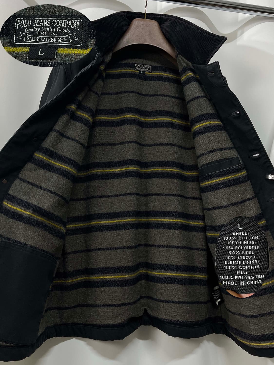 폴로 랄프로렌 사우스웨스트 인디언헤드 스톤 블랙데님 초어자켓 상품이미지3