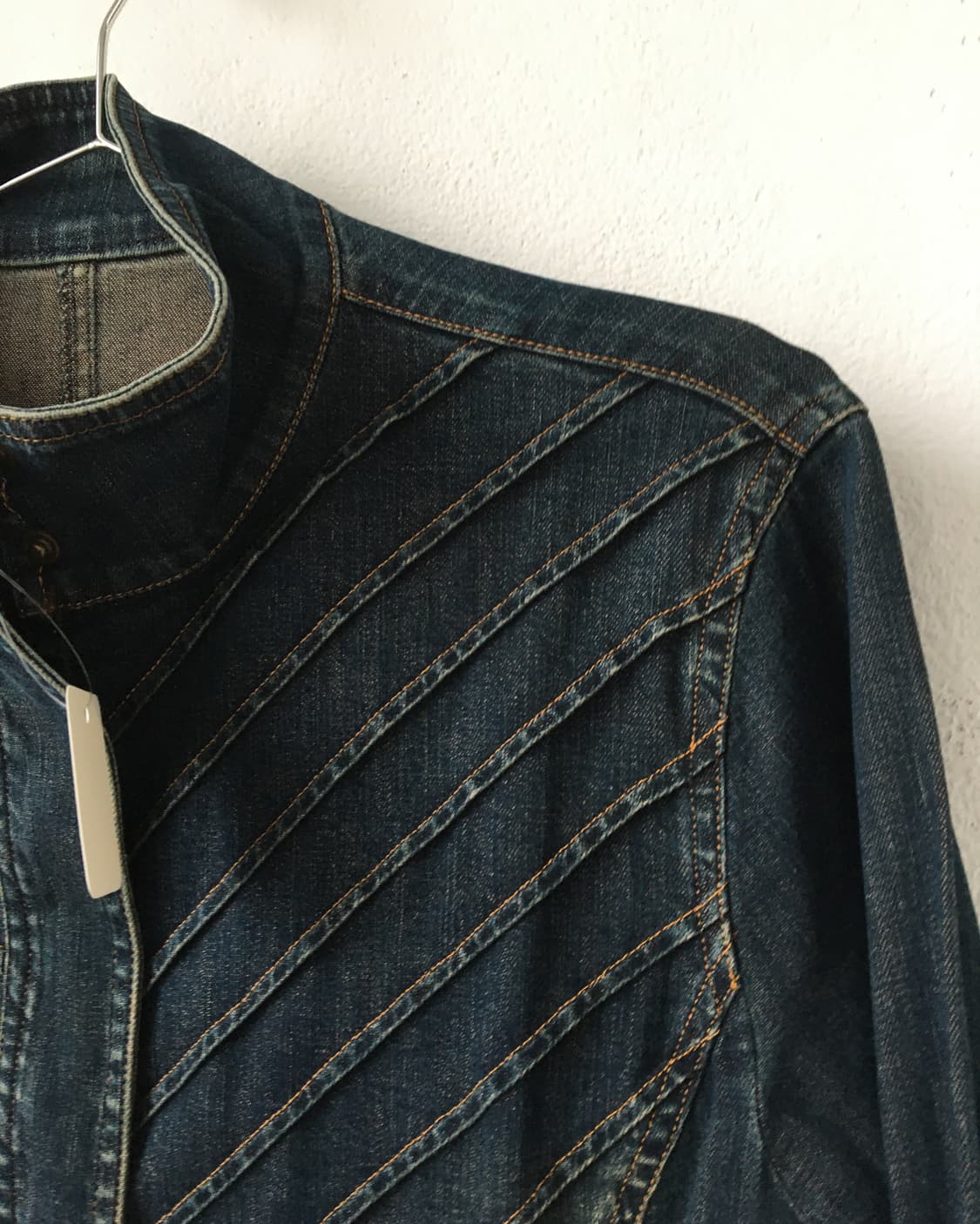 Line detail denim high neck jacket 상품이미지5